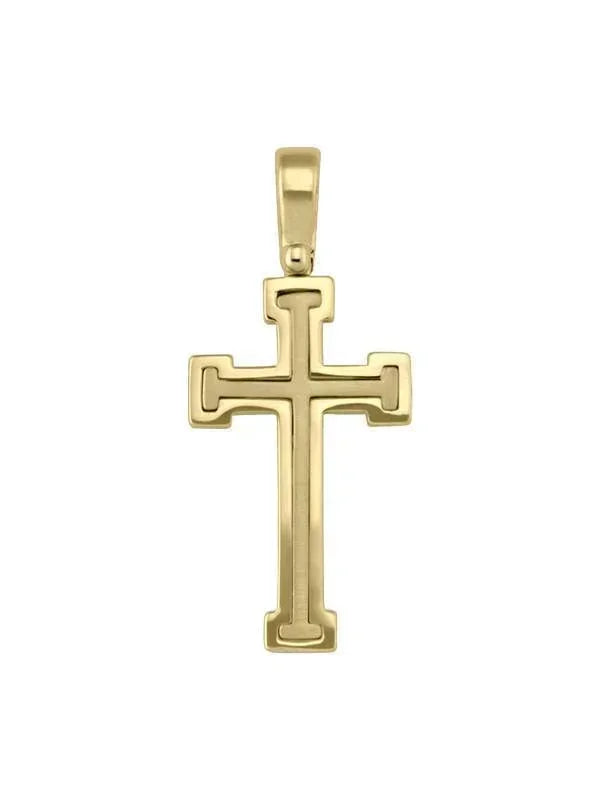 14k Yellow Gold Fancy Religious Italian Cross