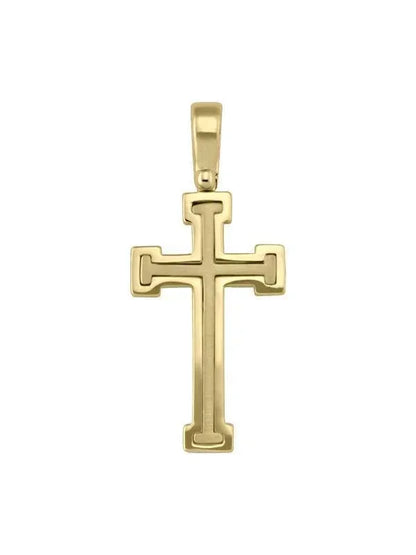 14k Yellow Gold Fancy Religious Italian Cross