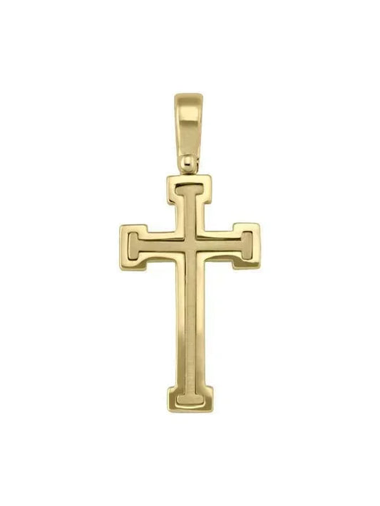 14k Yellow Gold Fancy Religious Italian Cross