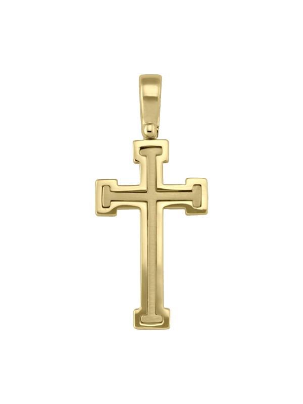 14k, 18k Yellow Gold Fancy Religious Italian Cross