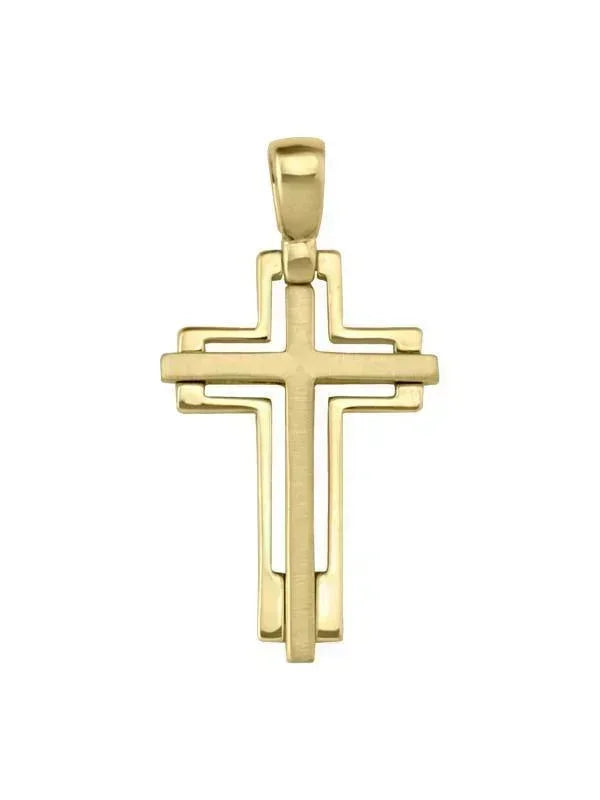 14k Yellow Gold Fancy Religious Italian Cross