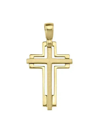 14k Yellow Gold Fancy Religious Italian Cross