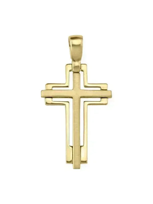 14k Yellow Gold Fancy Religious Italian Cross