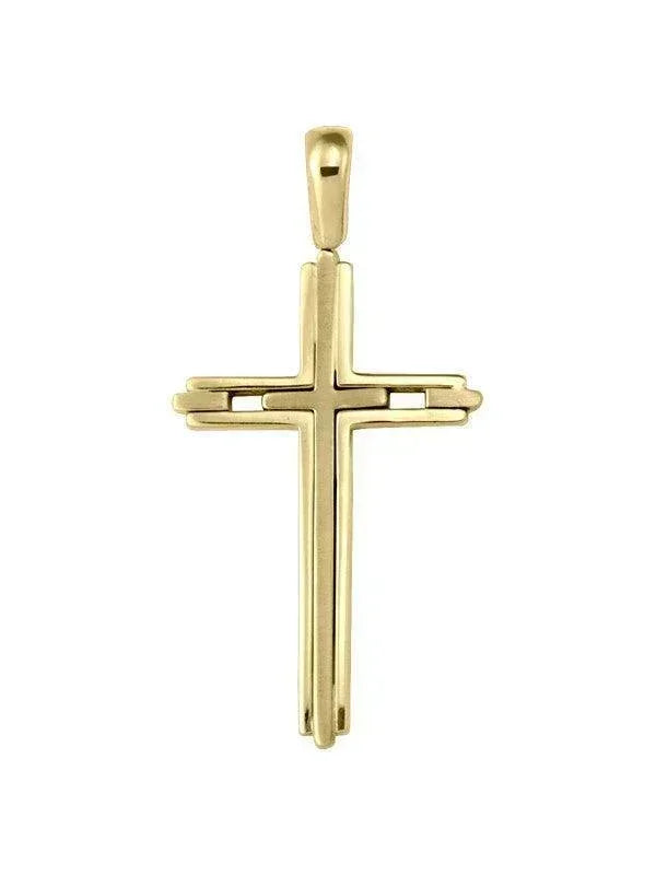 14 Karat Yellow Gold Fancy Religious Italian Cross