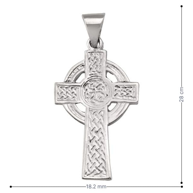 10, 14, 18 Karat White Gold Religious Classic Italian Catholic Cross
