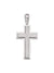 14, 18 Karat White Gold Modern Religious Italian Cross