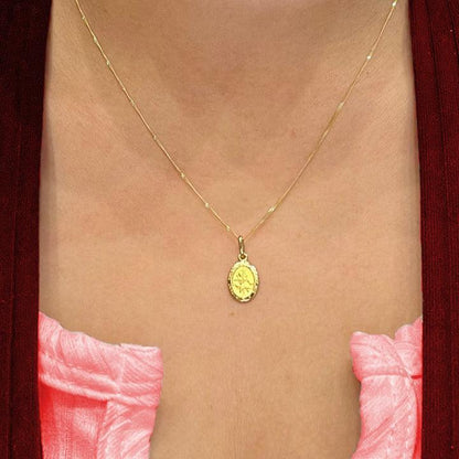 10, 14 Karat Yellow Gold Solid Saint Christopher Medallion