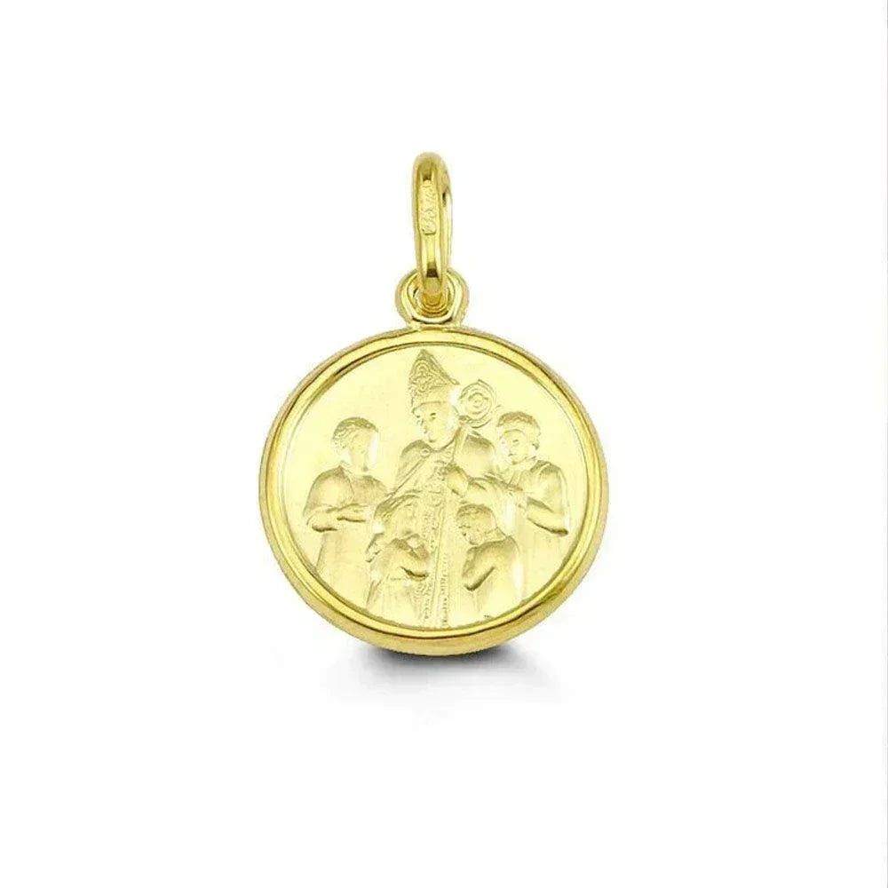 10, 14 Karat Yellow Gold Small Solid Confirmation Medalion