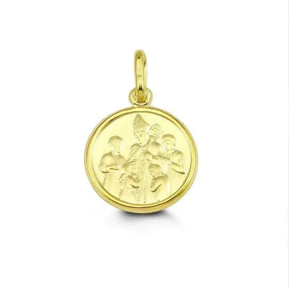 10, 14 Karat Yellow Gold Small Solid Confirmation Medalion