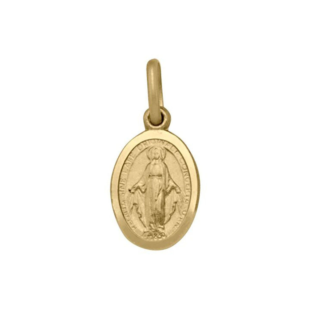 10 Karat Yellow Gold Solid Miraculous Tiny Medalion