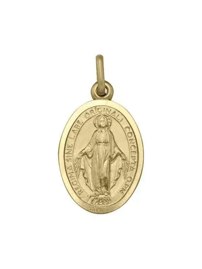 10, 14 Karat Yellow Gold Solid Miraculous Medium Medalion