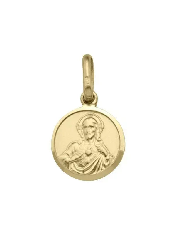 10 Karat Yellow Gold Solid Scapular Medalion