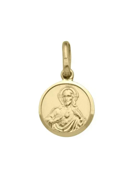 10 Karat Yellow Gold Solid Scapular Medalion