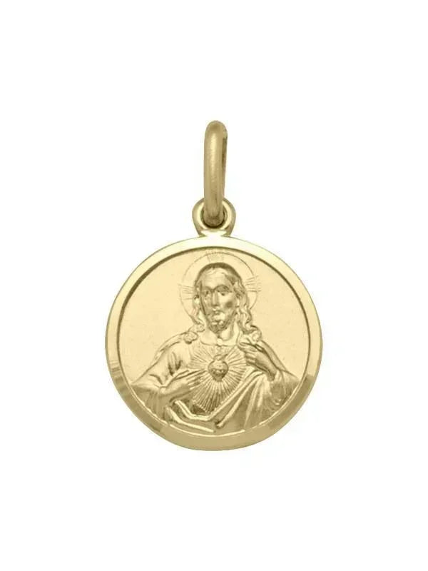 10 Karat Yellow Gold Solid Scapular Medalion