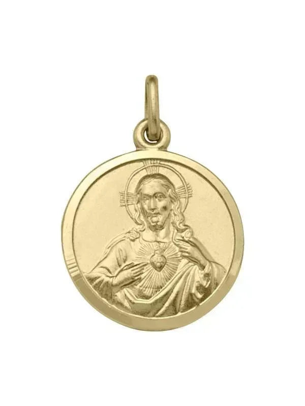 10 Karat Yellow Gold Solid Scapular Medalion