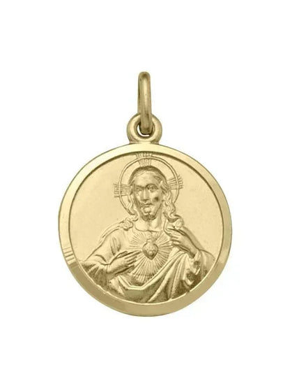 10 Karat Yellow Gold Solid Scapular Medalion