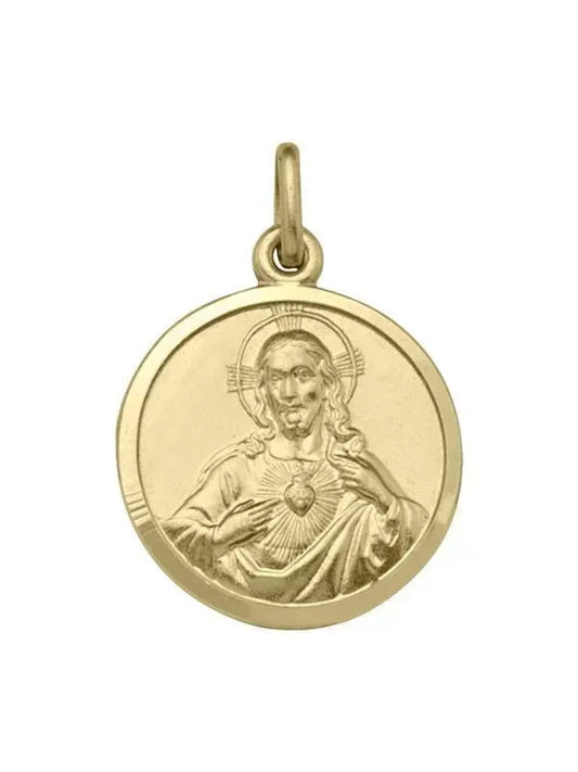 10 Karat Yellow Gold Solid Scapular Medalion