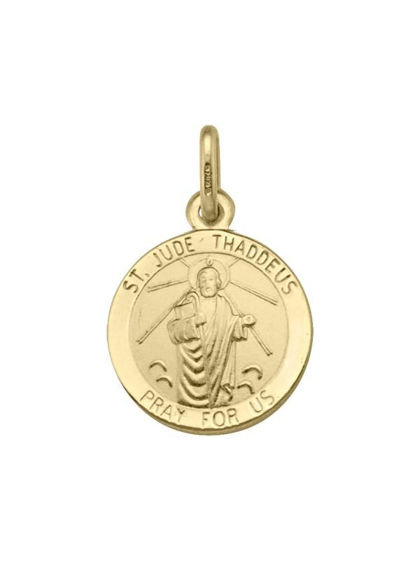 10, 14 Karat Yellow Gold Solid St. Jude Medalion