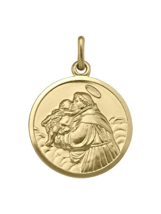 10, 14 Karat Yellow Gold Solid St. Anthony Medalion