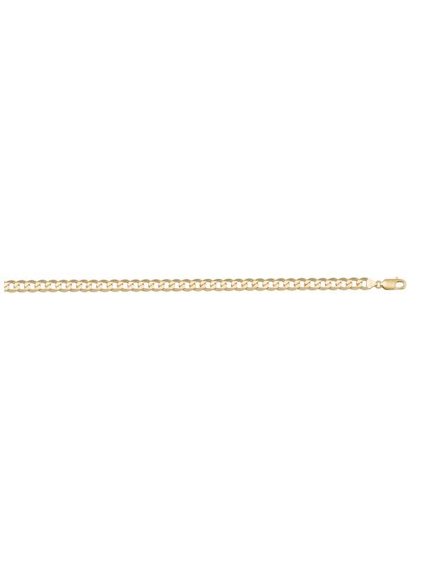 10k, 14k, 18k Yellow Gold Solid Open Link Curb 3.0 mm Italian Chain