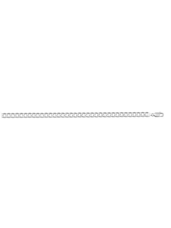 10k, 14k, 18k White Gold Solid Open Link Curb 3.0 mm Italian Chain