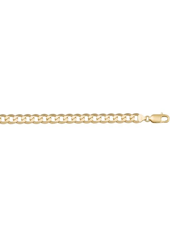 10k, 14k, 18k Yellow Gold Solid Open Link Solid Curb 5.8 mm Italian Chain