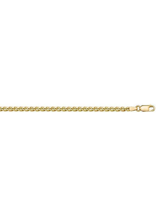 14k Yellow Gold Solid L.F Link 2.6 mm Italian Chain