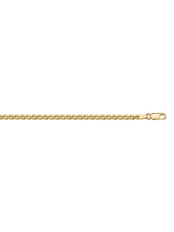 14k, 18k Yellow Gold Solid L.F Link 2.6 mm Italian Bracelet