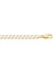 10, 14, 18 Karat Yellow Gold Squared Link Curb 5.0 mm Italian Chain