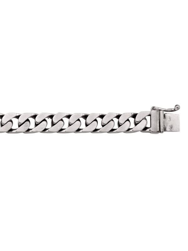 10, 14 Karat White Gold 7.9 mm Curb Link Bracelet