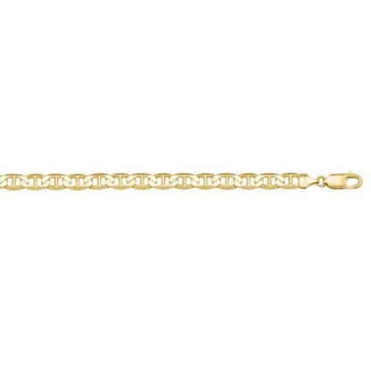 10k, 14k Yellow Gold Flat Anchor 2.2 mm Italian Anklet