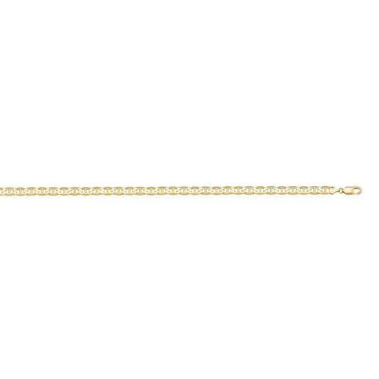 10k, 14k Yellow Gold Flat Anchor 2.2 mm Italian Anklet