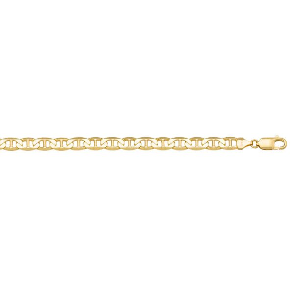 10k, 14k Yellow Gold Flat Anchor 2.2 mm Italian Anklet