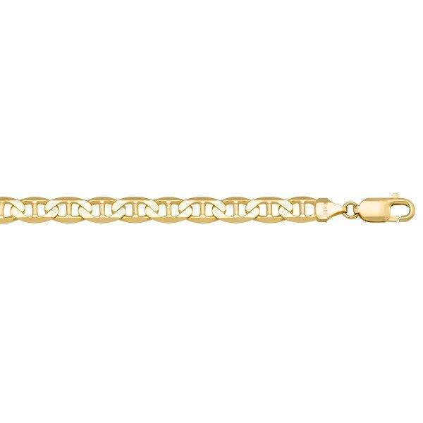 10k, 14k Yellow Gold Flat Anchor 3.0 mm Italian Anklet