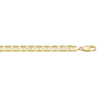 10k, 14k Yellow Gold Flat Anchor 3.0 mm Italian Anklet