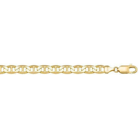 10k, 14k Yellow Gold Flat Anchor 3.0 mm Italian Anklet