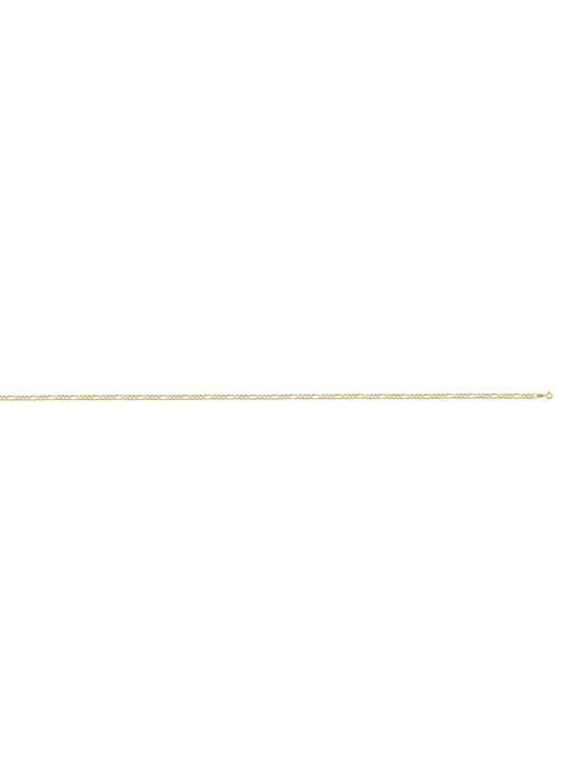 10k, 14k Yellow Gold Figaro Link 1.2 mm Italian Chain
