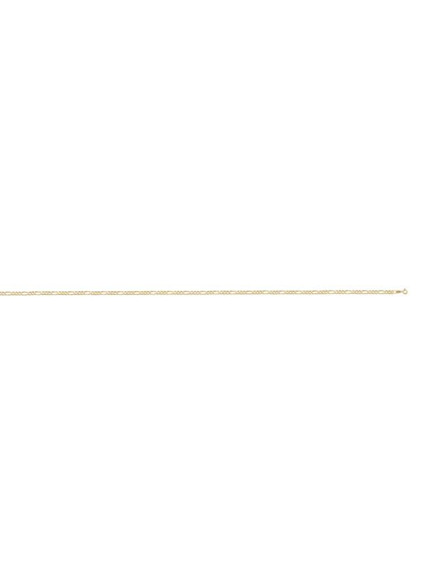 10k, 14k, 18k Yellow Gold Figaro Link 1.2 mm Italian Chain
