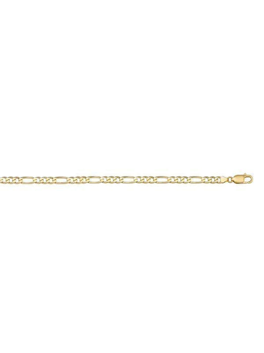 10k, 14k Yellow Gold Figaro Link 3.9 mm Italian Chain