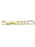 10k, 14k, 18k Two Tone Figaro Link 5.1 mm Italian Gold Bracelet