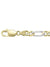 10k, 14k, 18k Two Tone Figaro Link 5.7 mm Italian Gold Bracelet