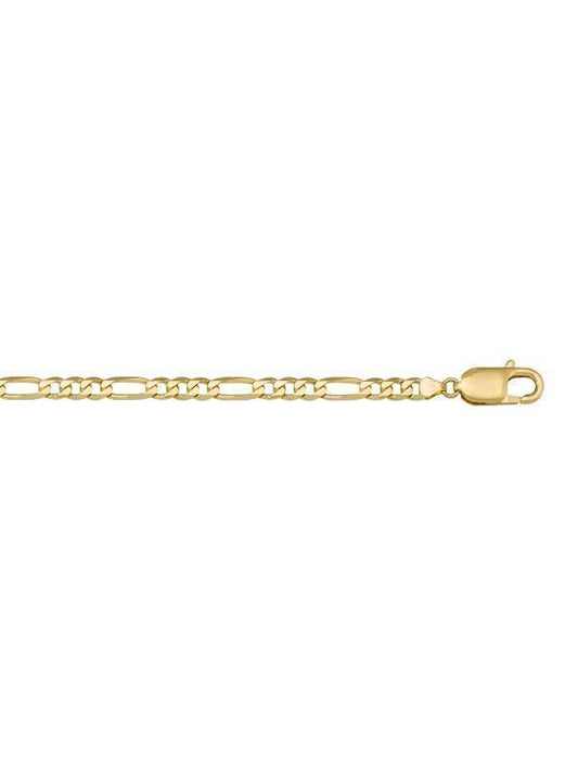 10k, 14k Yellow Gold Figaro Link 5.7 mm Italian Chain