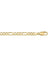 10k, 14k, 18k Yellow Gold Figaro Link 8.3 mm Italian Bracelet