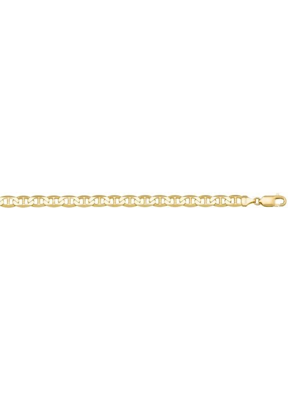 10k, 14k, 18k Yellow Gold Flat Anchor 3.8 mm Italian Bracelet