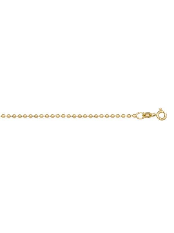 14k Yellow Bead 1.2 mm Italian Chain