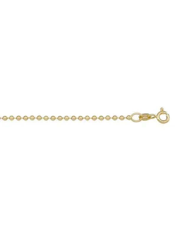14k Yellow Gold Bead 1.5 mm Italian Chain
