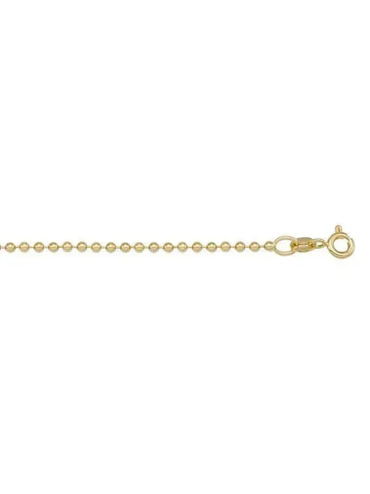 14k Yellow Gold Bead 1.5 mm Italian Chain