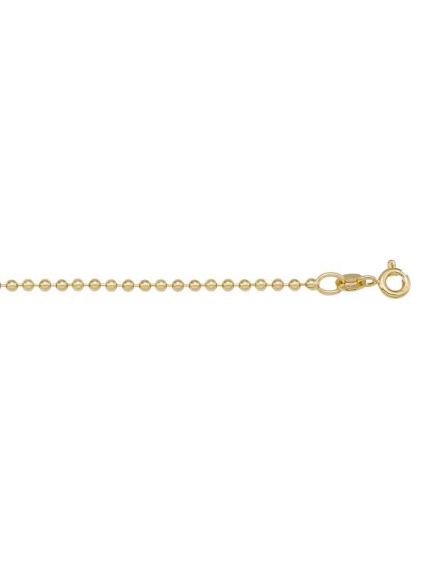 14k, 18k Yellow Gold Bead 1.5 mm Italian Chain