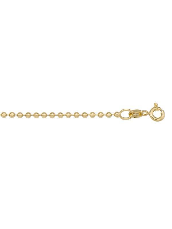 14k Yellow Gold Bead 1.8 mm Italian Chain