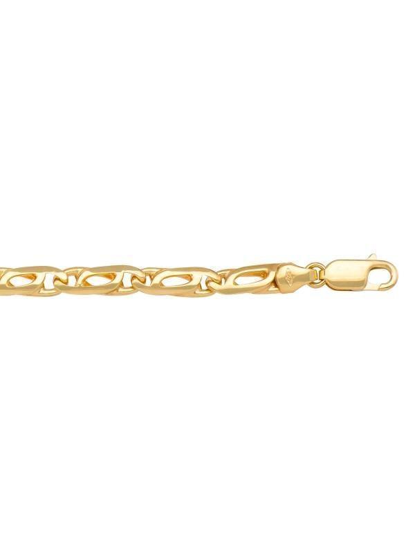 10k, 14k Yellow Gold Tiger Eye 5.5 mm Italian Bracelet